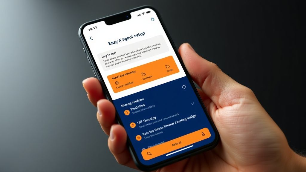 Mobile setup interface